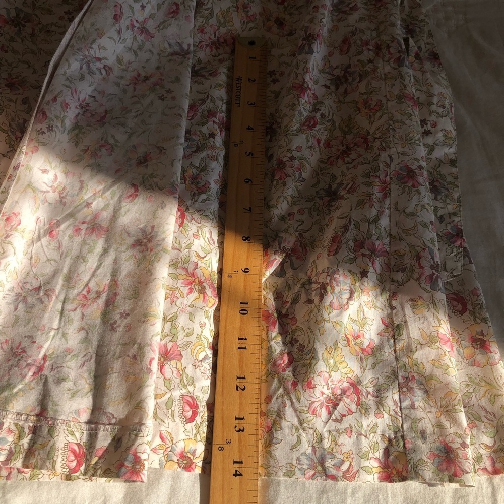 Vintage Laura Adams Floral Robe Wrap Cottage Prairie Maxi Dress M/L - Picture 11 of 11